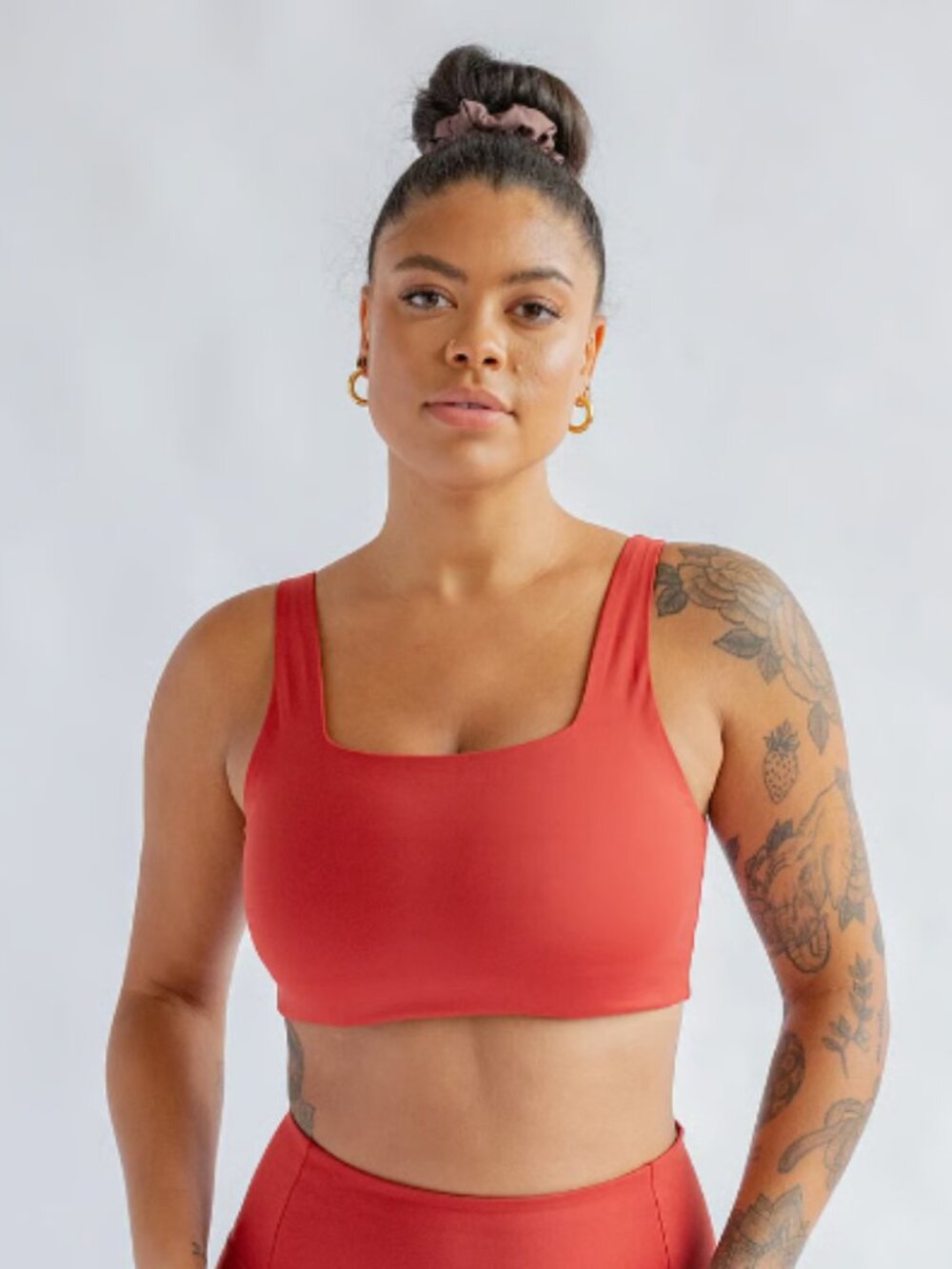 NWT Girlfriend Collective Tommy Bra Orange Size Large